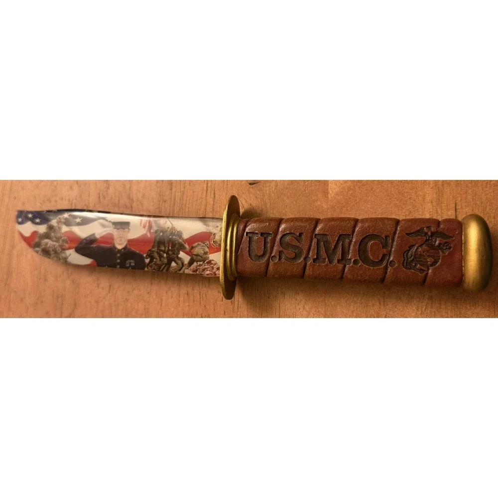 Vintage Hamilton Company U.S.M.C. KA-BAR Knife Leather Grip Limited Edition Rare